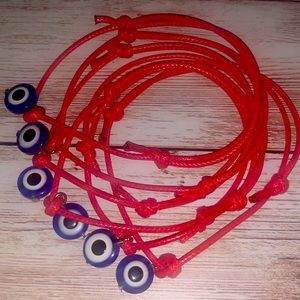 6-pcs 🧿 Evil Eye Adjustable Bracelet Red